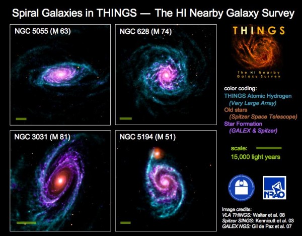 Spiral Galaxies in THINGS