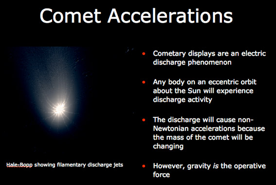 Comet accelerations