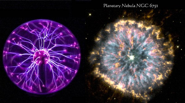 Plasma ball and planetary nebula NGC 6751.