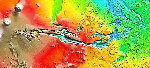 MOLA High Resolution Shaded Relief Maps - Valles Marineris