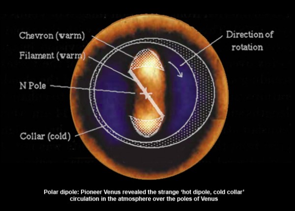 Venusian polar dipole