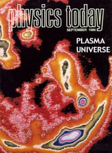 Physics Today - Plasma Universe edition