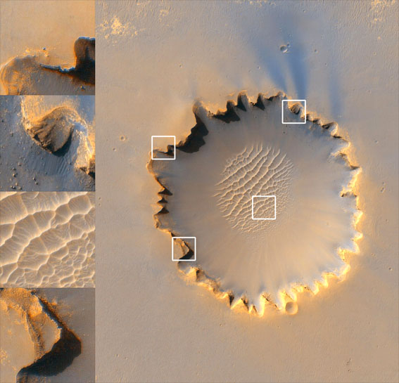 Victoria crater on Mars